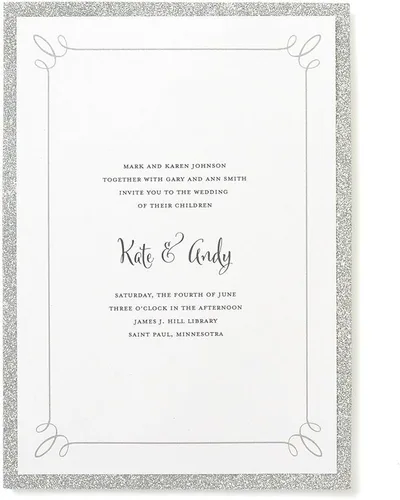 Vista 4 de Gartner Studios - Kit de invitación de boda para imprimir en casa con puntos dorados, color marfil, 5 x 7 pulgadas, juego de 25