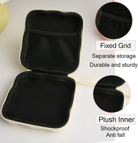 Vista 6 de Charger Cover Storage Bag, Waves Design Charger Protector Travel Storage Case, Earphone Wire Saver Cable Cord Organizer Wireless Earphone Storage