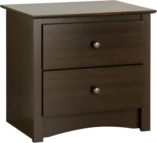 Vista 6 de Prepac Sonoma - Mesita de noche rústica con 2 cajones, mesa auxiliar de estilo granja con 2 cajones, 41 cm de profundidad x 59 cm de ancho x 55 cm