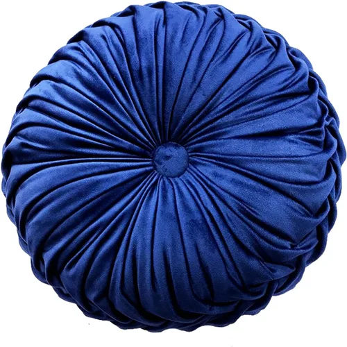 Vista 17 de Almohada redonda de terciopelo para decoración del hogar, cojín redondo de calabaza plisada suave para el suelo, para sofá, silla, cama o automóvil