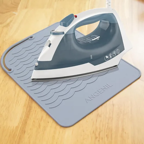 Vista 3 de ANGENIL Alfombrilla térmica de silicona para herramientas para el cabello - Alfombrilla para plancha y rizador resistente al calor para mostrador