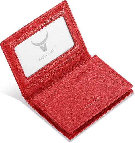 Vista 30 de Funda de piel para tarjetas de visita para hombres y mujeres, piel de becerro italiana