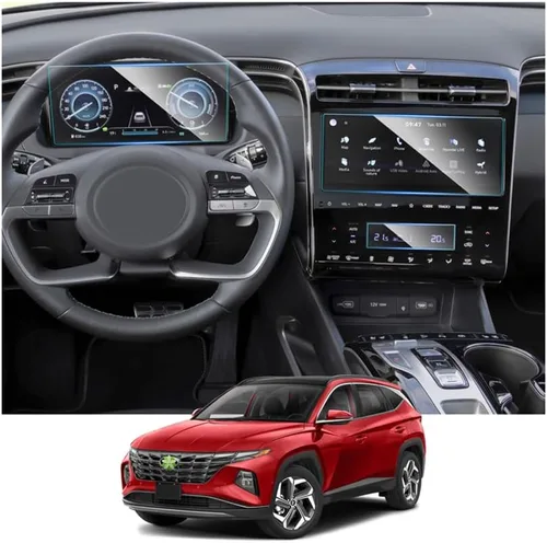 3 protectores de pantalla para trajes para Hyundai Tucson/Santa Cruz 2022+ accesorios de vidrio templado 9HD compatible con Hyundai Tucson/Santa