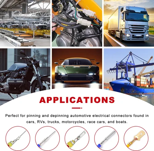 Vista 7 de Kits de crimpadora Knoweasy Deutsch para conectores Deutsch DT: Crimpadora de barril cerrado y de barril abierto, herramienta de extracción