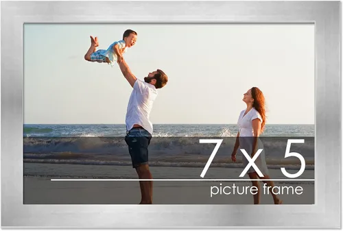 Vista 167 de Marco de madera de peltre plateado de 3 x 4 pulgadas, acrílico UV, respaldo de tablero de espuma y accesorios para colgar, marco de 3 x 4 pulgadas