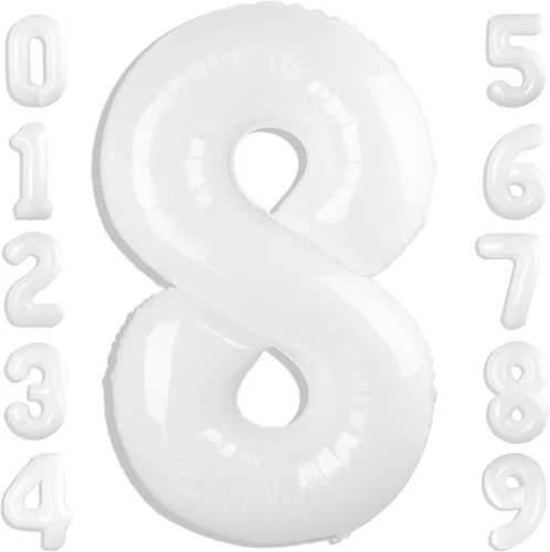 Vista 376 de Globos de números 0 de 40 pulgadas, globos negros de números para números 10, 20, 30, 40, 50, 60, 70, 80, 90, 100, globos de números 10, 20, 30, 40