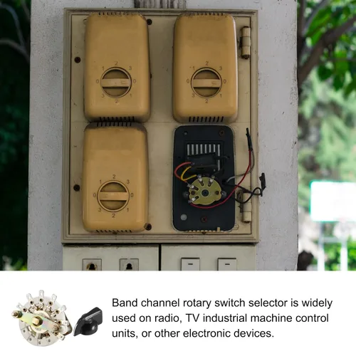 Vista 3 de Selector de interruptor giratorio de canal de banda 1P6T 1 polo 6 posiciones, 1 cubierta [para radio, TV, unidad de control de máquina industrial]