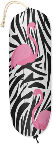 Soporte para bolsas de plástico flamencos, soporte reutilizable para bolsa de comestibles, dispensador de bolsas de plástico colgantes para