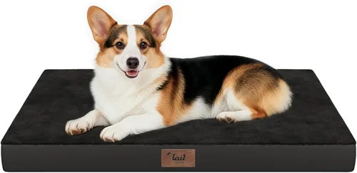 Vista 93 de Cama para perros y gatos pequeños, impermeable, para jaula de huevos, espuma ortopédica con funda Oxford lavable y extraíble, color verde Amy