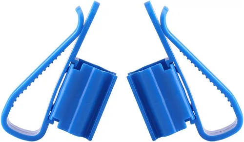 2 unids Clip ajustable diseño de plástico azul multifuncional tubería de agua Clip de fijación clip de montaje de peces ajustable Clip de montaje de