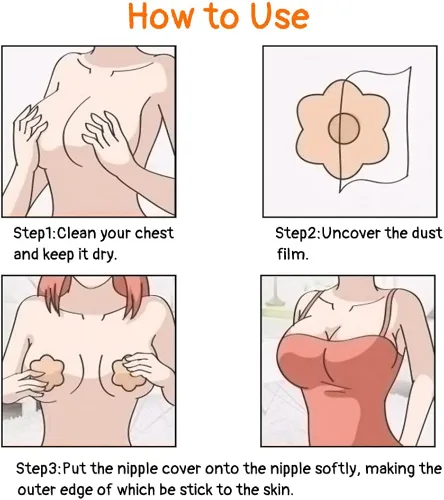 Vista 6 de Cubierta para pezón de levantamiento de senos brasier adhesivo de silicona sin tirantes de 5.1 pulgadas para mujer reutilizable, Plus Size Fits A-D
