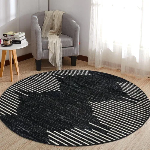 Vista 16 de Rugshop - Alfombra de pasillo bohemia con rayas resistente a manchas, para zonas de alto tráfico, como tu sala de estar, cocina, dormitorio, Beige