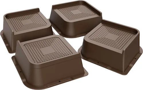 Vista 17 de Elevadores de cama de 2 pulgadas, 3 pulgadas, 4 pulgadas, 6 pulgadas u 8 pulgadas, elevadores de muebles resistentes, hasta 6000 libras, diseño
