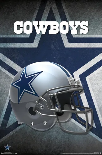 Vista 8 de Trends International NFL Dallas Cowboys - Póster de pared con casco 16, 14.725 x 22.375 pulgadas, versión enmarcada de madera de granero
