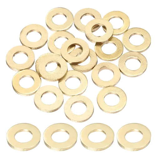 Vista 33 de uxcell - 100 piezas de arandelas planas de latón M4, arandelas de sellado de metal de 12 mm de diámetro interno x 4 mm de diámetro externo x 1 mm