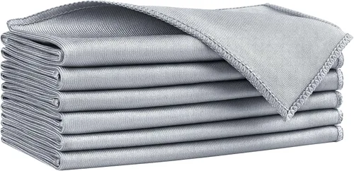Vista 12 de HOMEXCEL Paños de limpieza de microfibra de vidrio, paquete de 6 unidades, sin pelusa, paño de limpieza mágico de microfibra reutilizable para Azul