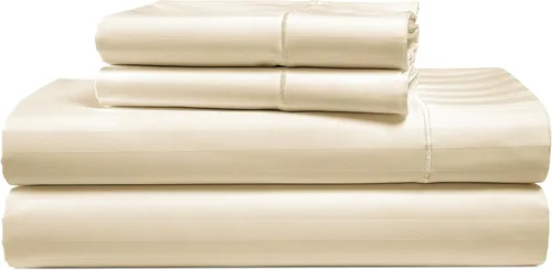 Vista 198 de LANE LINEN - Sábanas individual 100% algodón egipcio suave, cómodo y grueso de calidad de hotel, costuras reforzadas totalmente elásticas, sin