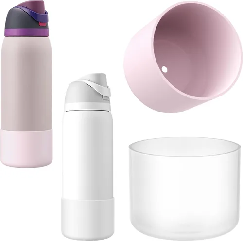2 piezas 2 colores funda de silicona para botella de agua para Owala, funda protectora antideslizante para FreeSip/Twist/Flip, accesorios para