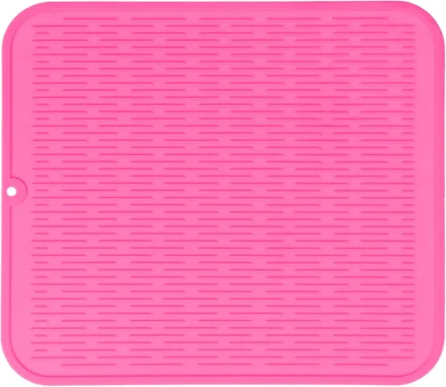 Vista 101 de MicoYang Tapete de silicona para secado de platos para múltiples usos, fácil de limpiar, ecológico, resistente al calor, tapete de silicona
