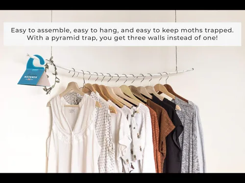 Vista 6 de Trampas para polillas 2 en 1 para ropa y despensa para casa Paquete de 5 polillas para interiores para ropa, armarios y cocina Trampa