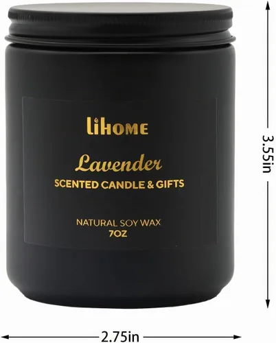 Vista 5 de Lihome Velas de otoño – Decoración de otoño para el hogar, regalos para mujeres, mamá, amiga, cera de soja natural, velas perfumadas de sidra