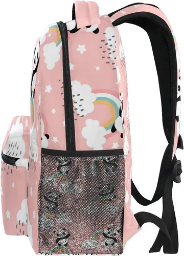 Vista 4 de ATTX Bonita mochila de panda para niños y niñas Panda-E talla única Ciclismo