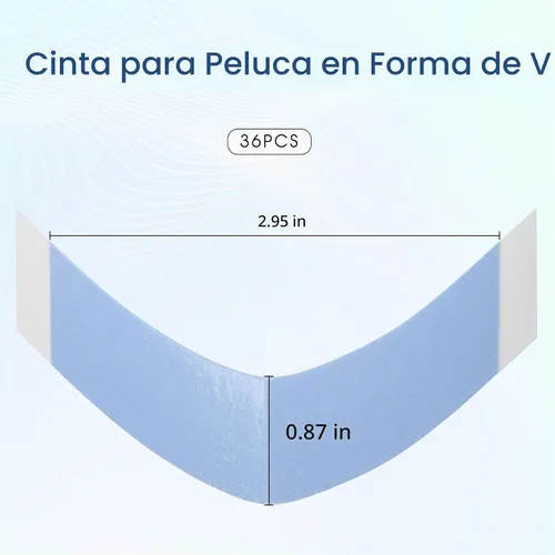 Vista 4 de Tiras de cinta para pelucas, 36 piezas, cinta adhesiva transparente de doble cara, para peluca de encaje, peluca de Toupee (contorno A)