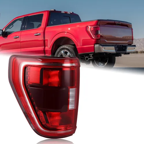 Conjunto de Lámpara Trasera LED Halógena con Luz de Punto Ciego (Módulo NO Incluido) Compatible para Ford F150 F-150 XLT 2021 2022 2023 Lado del