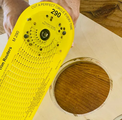 Vista 7 de Jasper 290 PRO Circle Jig - Madera Grado A Policarbonato industrial Grado profesional 268 círculos de 1½"-18 3/16" Routers compactos