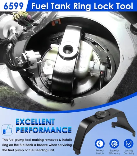 Vista 2 de Herramienta de anillo de bloqueo de tanque de combustible, remitentes de bomba de combustible, herramienta de instalación para Chrsyler Dodge Ford