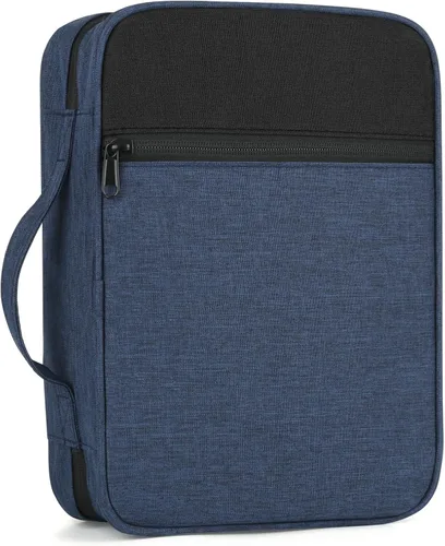 Vista 22 de GERMUN Funda para Biblia con Asa Duradera, Estuche de Transporte para Libros Bolsa de Iglesia para Biblia, Protectora con Bolsillo con Cremallera