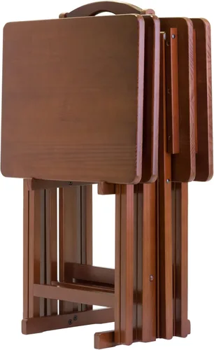 Vista 15 de Juego de mesa de 5 piezas para televisor de la marca Winsome Wood , Madera, Natural