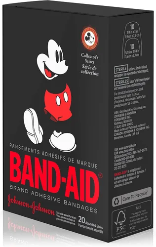 Vista 10 de Band-Aid vendas adhesivas decoradas, Disney Mickey surtido, 20 Count, 1, 1