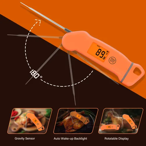 Vista 7 de Inkbird Termómetro recargable para carne IHT-1S, termómetro de carne de lectura instantánea, termómetro digital impermeable para cocinar alimentos