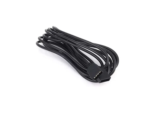 Vista 2 de Paquete de 4 cables de extensión de conector de tira LED RGB negro 3M de 9.84 pies - Conector de 4 pines para tira de luz LED SMD 5050 3528 2835