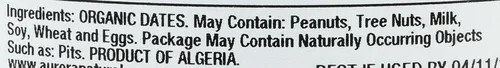 Vista 3 de AURORA PRODUCTOS Dátiles orgánicos sin hueso, 9 OZ