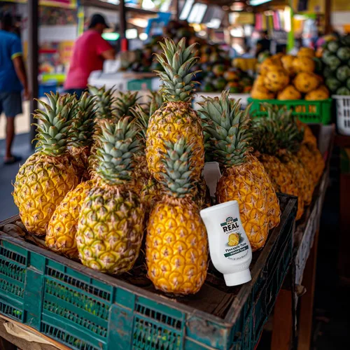 Vista 3 de Piña Reàl - Jarabe con infusión de puré de piña, botella exprimible de 16.9 onzas líquidas (paquete de 3)