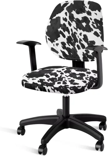 Vista 23 de Funda protectora elástica para silla de oficina con diseño de hongos artísticos, funda giratoria elástica para silla de escritorio, adecuada