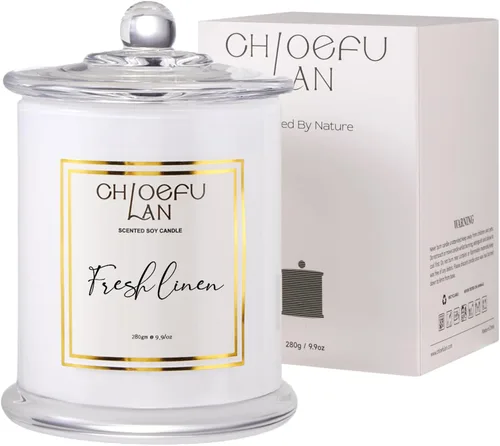 Vista 32 de Chloefu LAN Vela Perfumada Premium con Aroma a Gardenia para Hombres y Mujeres, Altamente Perfumada, 7.1 onzas 45 Horas de Larga Duración, Velas