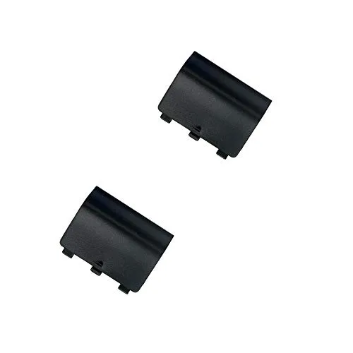 Aliotech 2 Pack of Replacement Battery Back Door Cover Shell for Xbox One Wireless Controller(Black)