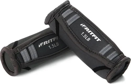 Vista 10 de RitFit Soft Hand Weights Set - 0.5/0.75/1/1.5/2 LBS (1 Pair) Walking Dumbbell for Women & Men with Reflective Straps - Jogging, Running, Physical