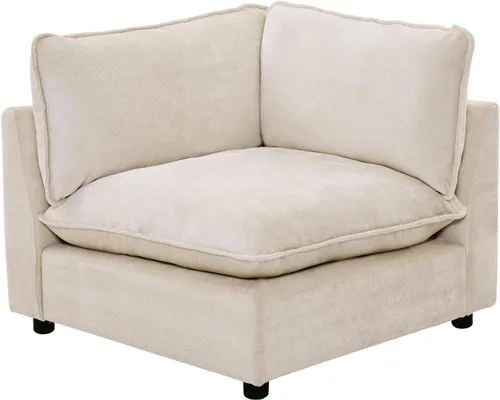Vista 46 de Iroomy Sofá modular seccional, sofá de nube de gran tamaño - otomano - Beige Premium Chenille, Without Compress, Oversized, Cloud Comfort, Thick