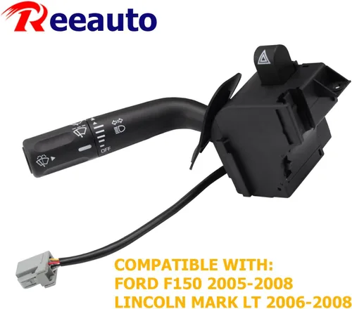 Vista 2 de Interruptor de combinación de atenuador de limpiaparabrisas multifunción para 2005-2008 F150, Lincoln Mark LT 2006-2008, reemplazo OEM #