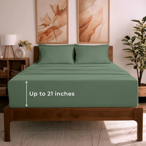 Vista 73 de Mellanni - Juego de sábanas individual de 4 piezas de la colección icónica, (incluyendo 2 fundas de almohada), bolsillo profundo de 16 pulgadas