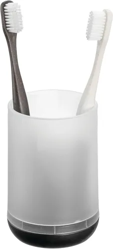 Vista 8 de iDesign - Soporte para cepillos de dientes normales, cepillos giratorios y pasta de dientes, colección Cade, 3 x 3 x 4.5 pulgadas, negro mate