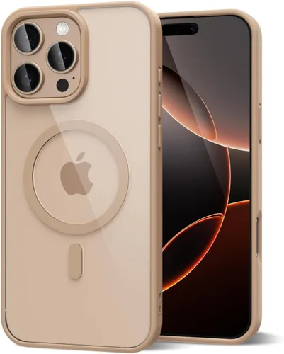 Vista 205 de oakxco Funda magnética transparente compatible con Magsafe, delgada, transparente, no amarillea, híbrida de silicona suave y cubierta protectora