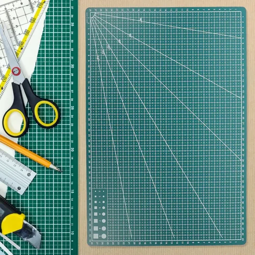 Vista 9 de Alfombrillas de corte A3, alfombrilla de corte autorreparable, alfombrilla de doble cara, tabla de cortar giratoria para costura, manualidades