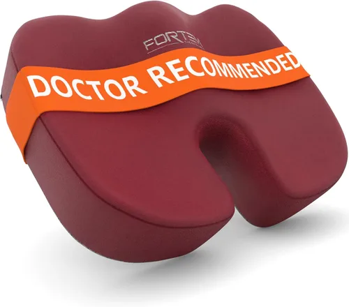 Vista 22 de FORTEM - Almohadón ortopédico de espuma viscoelástica de calidad premium – Brinda alivio al dolor de coxis y ciática – Mejora la postura – Parte