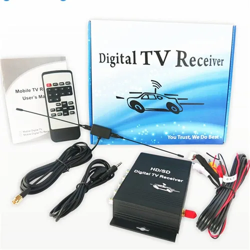 Vista 3 de Coche TV ATSC sintonizador receptor caja digital 4 salida de vídeo para Android coche estéreo Radio Accesorios para EE.UU. América Canadá México