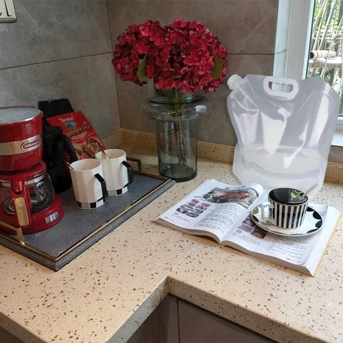 Vista 5 de Soddeph Bolsa plegable de plástico transparente de grado alimenticio, libre de BPA, para deportes, camping, equitación, montañero, congelable, grado